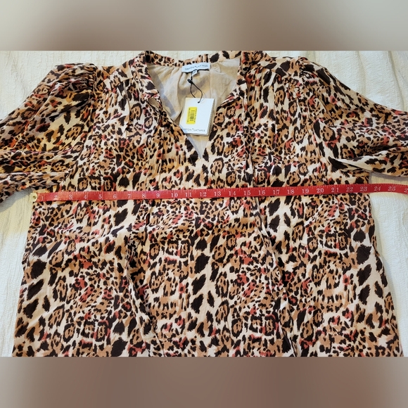 Gibson Latimer Animal Print Blouse - Size XL - Picture 9 of 11
